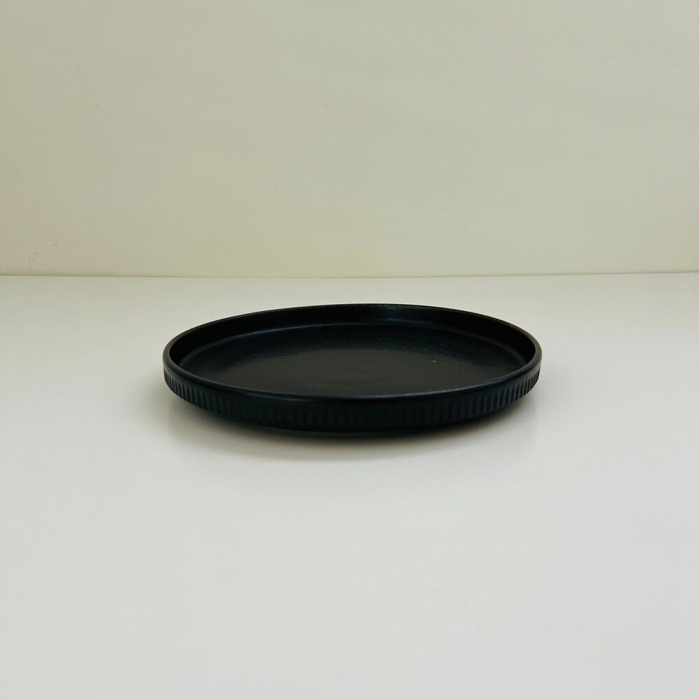 SANGO Anderson Reactive Black Stoneware Salad Plate